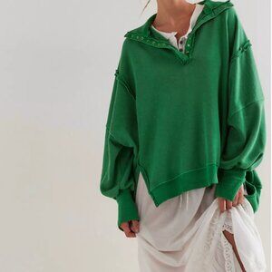 NWOT - Free People "We the Free" Camden Henley Sweatshirt - XS